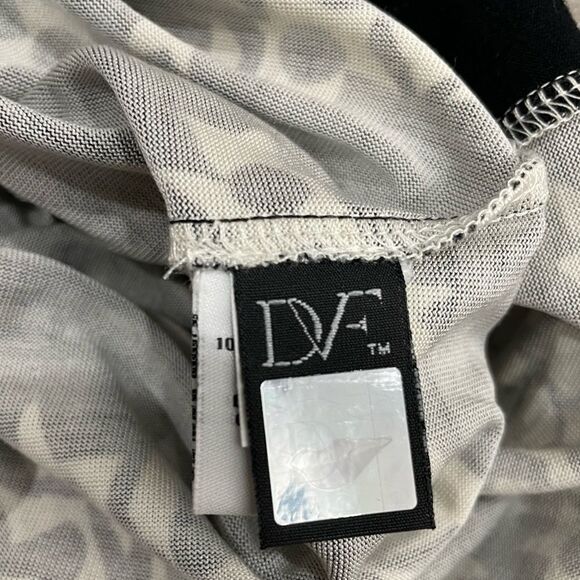 Diane von Furstenberg Mod Tunic Dress Silk Nana Star Meadow Black White - Picture 3 of 11